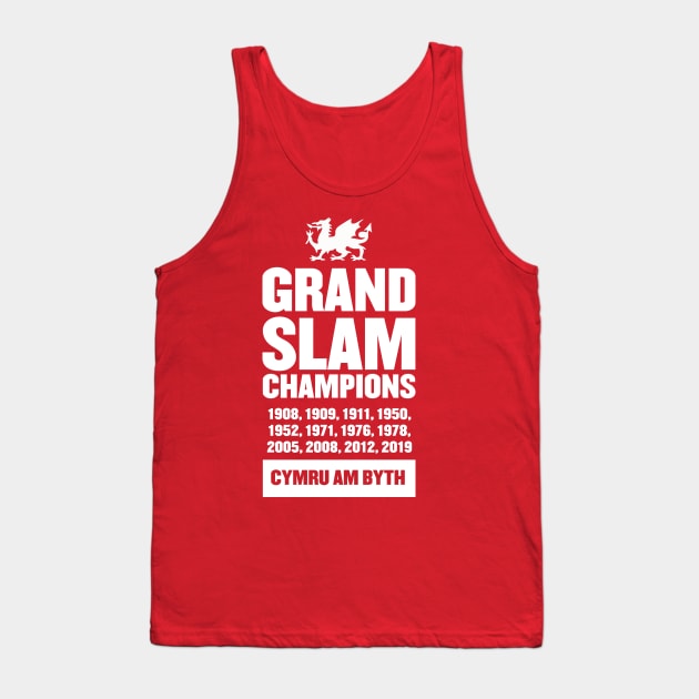 Wales Grand Slam Rugby Union Champions Tank Top by stariconsrugby